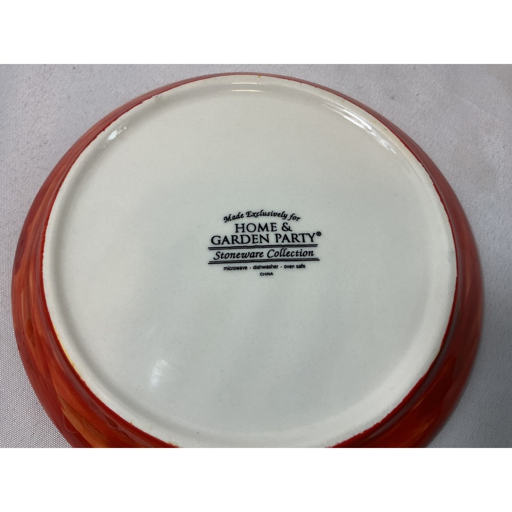 Home & Garden Party Pumpkin Stoneware Plates Set of 3 Orange Fall Harvest 8in - Picture 7 of 9